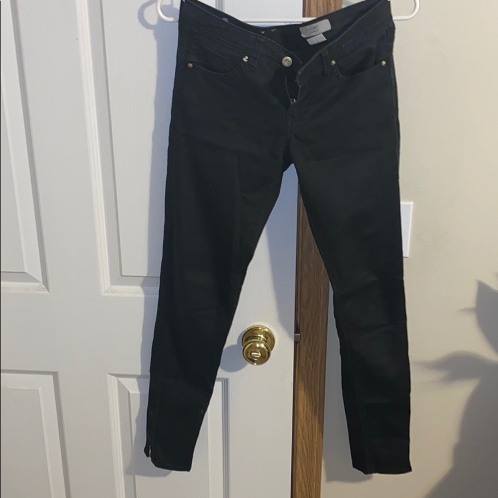 Black skinny low waist jeans